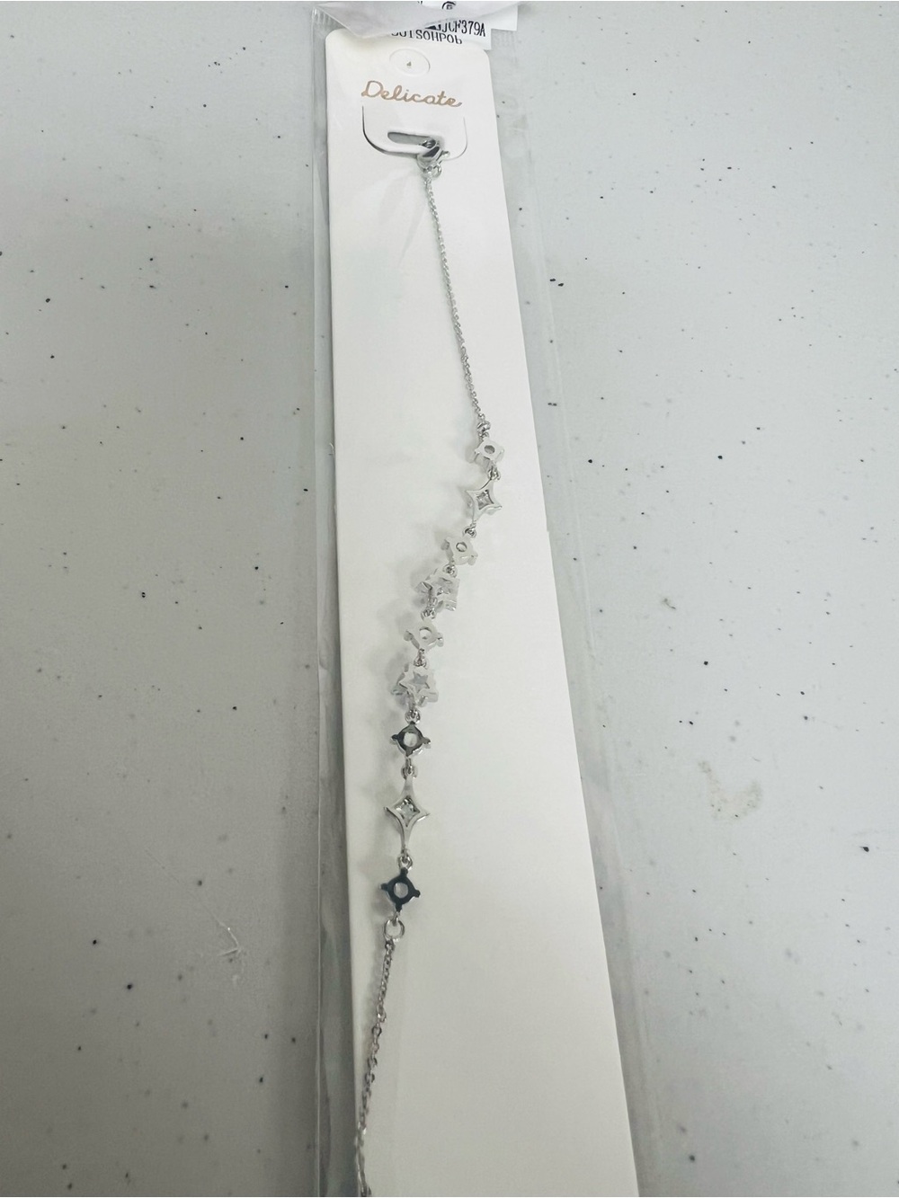 delicates® Silver-Tone Star Link Bracelet - Silver #0028